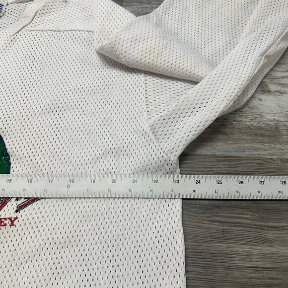 New England Predators #6 Kobe T-Rex Graphic White Mens L Mesh Ice Hockey Jersey - Picture 5 of 7